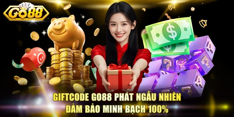 Giftcode Go88 phát ngẫu nhiên đảm bảo minh bạch 100%